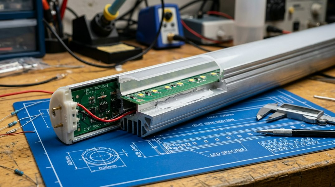 2026 Ultimativer Leitfaden für LED-T8-Röhrengehäuse mit 10-mm-Leiterplatte: Wärmedaten, 3D-CAD und UL-Konformität