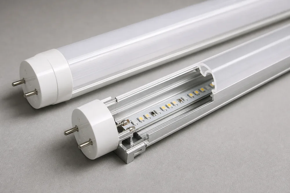 2026 LED T8 PC-Außenrohr und inneres Aluminiumgehäuse für die Montage von OEM- und Private-Label-Leuchtstoffröhren