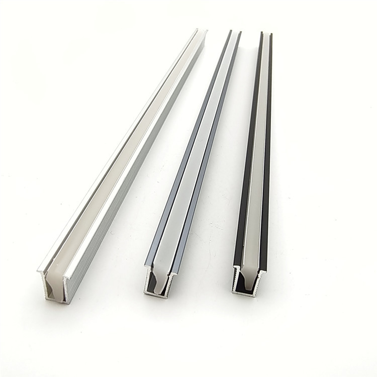 LED-Aluminiumprofile für Einbaumontage, Lochgröße 6 x 9 mm